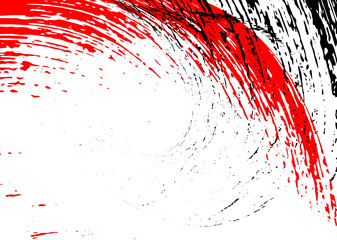 Strokes in different directions with red and black paint on a white background. Graffiti element. Design template for the design of banners, posters, booklets, covers, magazines. EPS 10