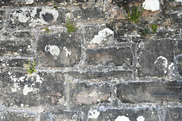 Vintage Old Brick Stone Wall, Background Texture