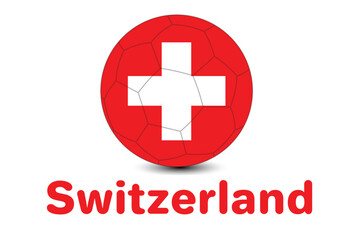 Obraz premium FIFA Football World cup Switzerland Flag. Qatar world cup 2022. Switzerland flag illustration. 