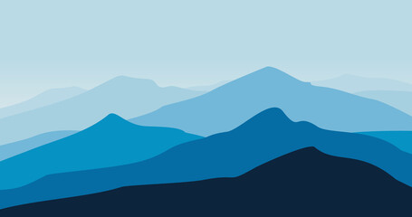 blue gradient mountain background