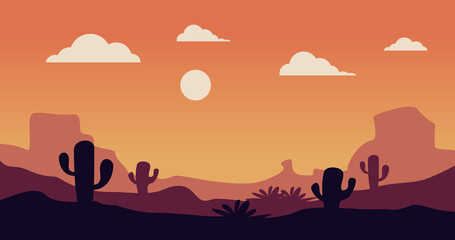 cactus rocky mountains nature background