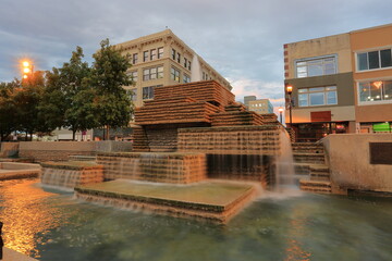 fountain at night