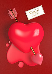 Shot through the heart red