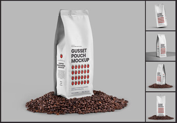 5 Coffee Pouch Mockup, Stabilo Bag