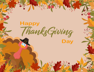 thanksgiving card with country, Thanksgiving day greeting
