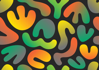 Set of abstract modern geometric shapes banners. Fluid pastel colors gradient dynamic elements. Creative graphic design frames.