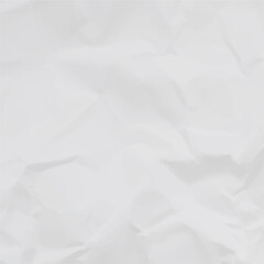 Texture of sheet of white crumpled paper. Wrinkled paper background. Illustration