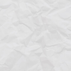 Texture of sheet of white crumpled paper. Wrinkled paper background. Illustration