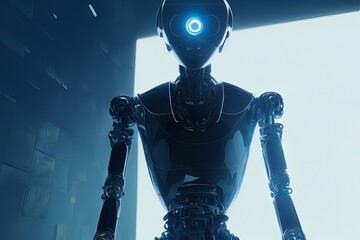 Obraz na płótnie Canvas Robots. Futuristic interpretation Future 2025.Virtual reality. Generation of robots.