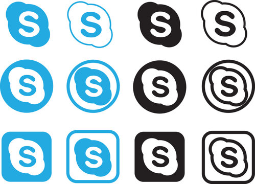 skype icon vector.skype logo vector.skype button vector.