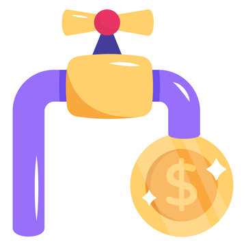 A Customizable Flat Icon Of Wealth 