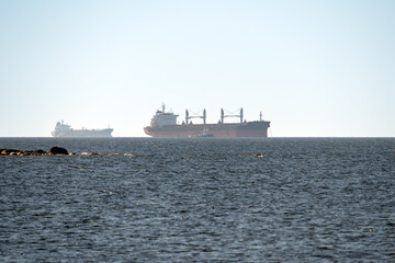 Oil products tanker in the Baltic Sea.