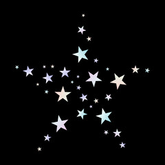 Decorative stars icon. Vector illustration.