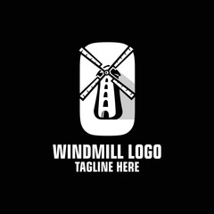Letter O Windmill Logo Design Template Inspiration, Vector Illustration.