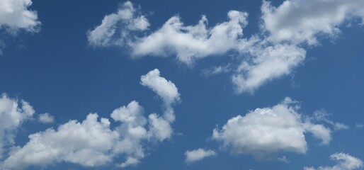 Panoramic view of blue sky with clouds