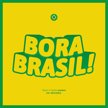 Brasil vetor de estilo/efeito de texto edit&aacute;vel para copa do mundo rumo ao hexa