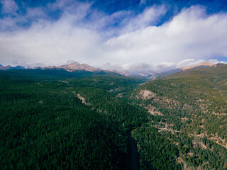 Fototapeta na wymiar Aerial Colorado Rockies