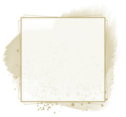 Abstrakcyjna kwadratowa ramka w kolorze płowym Plama pod kwadratową ramą. Tło dla logo, baneru lub postu w mediach społecznościowych.