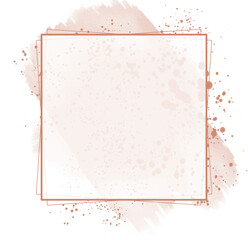 Fototapeta Abstrakcyjna kwadratowa ramka w kolorze czerwono pomarańczowym. Plama pod kwadratową ramą. Tło dla logo, baneru lub postu w mediach społecznościowych. obraz