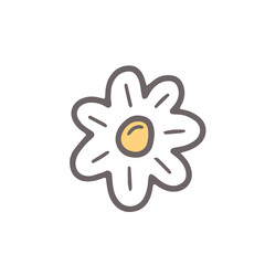 Fototapeta premium Daisy in doodle style. isolated illustration.