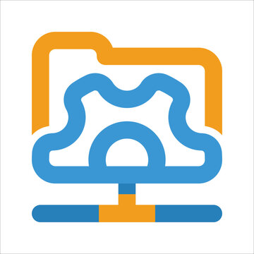 Illustration icon with active directory concept.