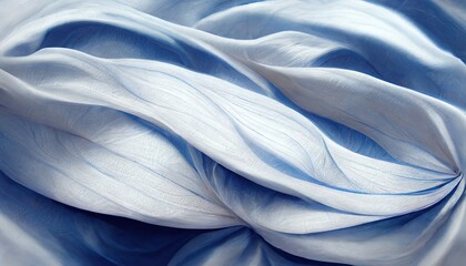 Blue and white silk background