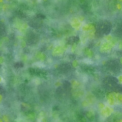 Seamless watercolor background, green abstraction.
