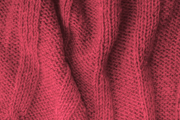 Handmade knitting background with detail weave threads.