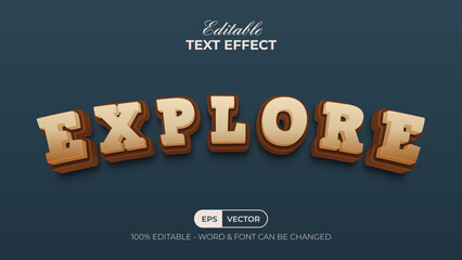 Explore text effect cartoon style. Editable text effect.