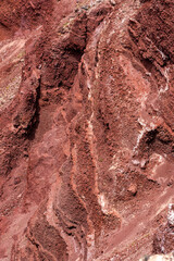 close up of santorini cliff