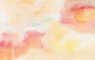 Abstract background for design. Colorful background painted in watercolor on paper.