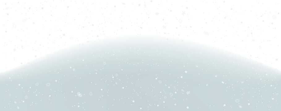Wide Holiday Christmas winter hill and snowfall
