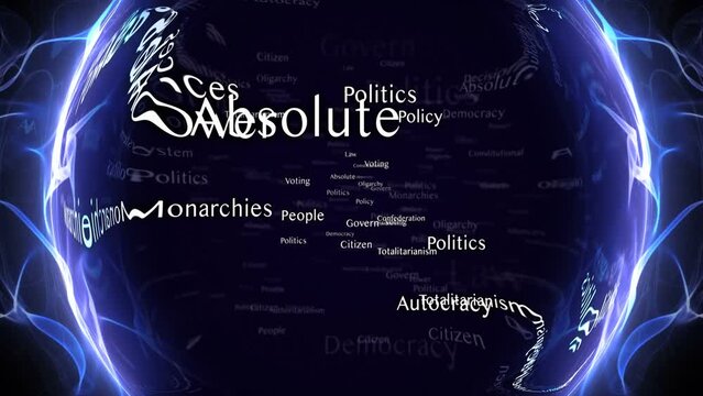 POLITICS Keywords Animation, Background, Loop, 4k
