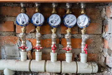Water meters for multiple house. Residential. Repair. Bills