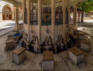 A place for ablution in a mosque, a fountain. Shadirvan