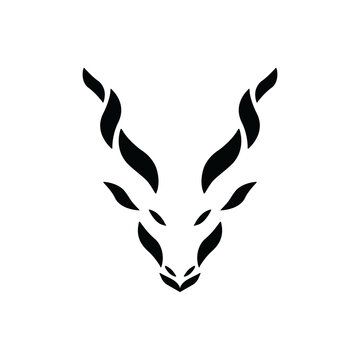 Markhor logo and icon markhoor cooperate Identity logo. Black and white. vector illustration.