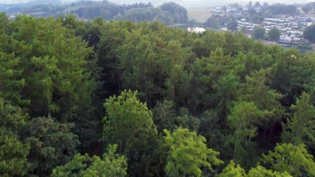 Bevertalsperre n&auml;he H&uuml;ckeswagen - See im Sp&auml;tsommer - Drohne