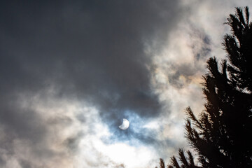Fototapeta na wymiar solar eclipse 2022