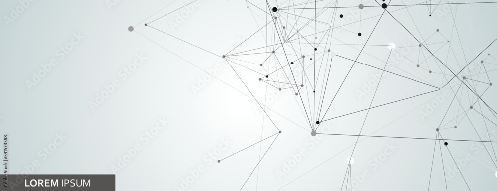 Poster Vector connect triangle structure design. Modern background. Abstract technology geometry style
