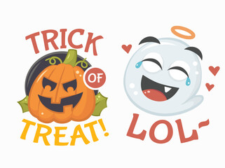 happy halloween set . Vector, eps 