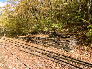 old limestone mining museum solvayovy lomy in central bohemia