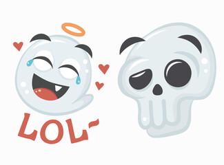 happy halloween set . Vector, eps 