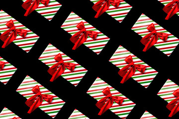 christmas gift pattern black background medium fragments
