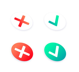 Obraz premium Check cross icon