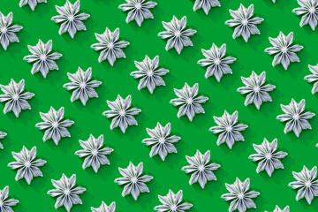 christmas stars on green background large fragment