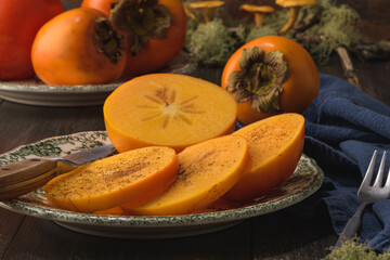 Orange persimmons
