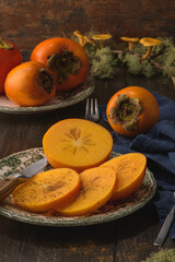 Orange persimmons
