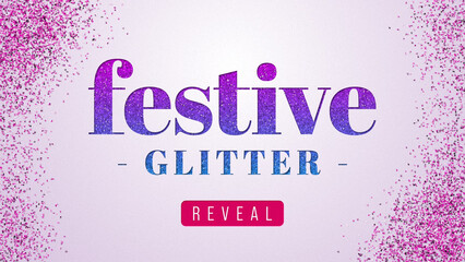 Festive Glitter Text Peel Reveal