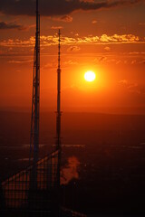 sunset over the river