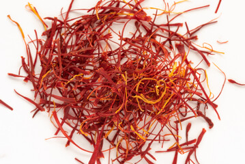 Fototapeta premium Saffron Herb on White Background